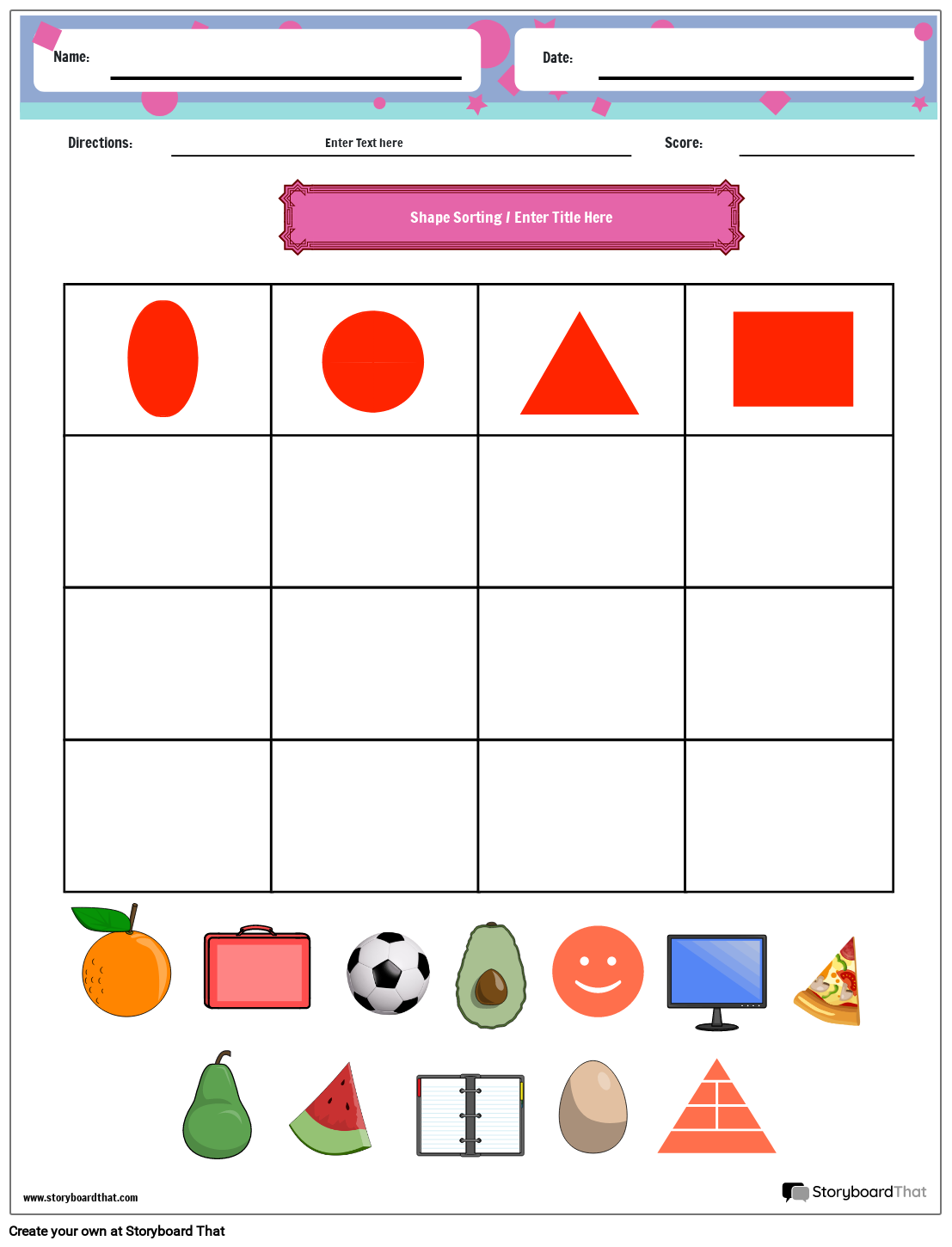 Free Shape Sorting Worksheets Customize And Print