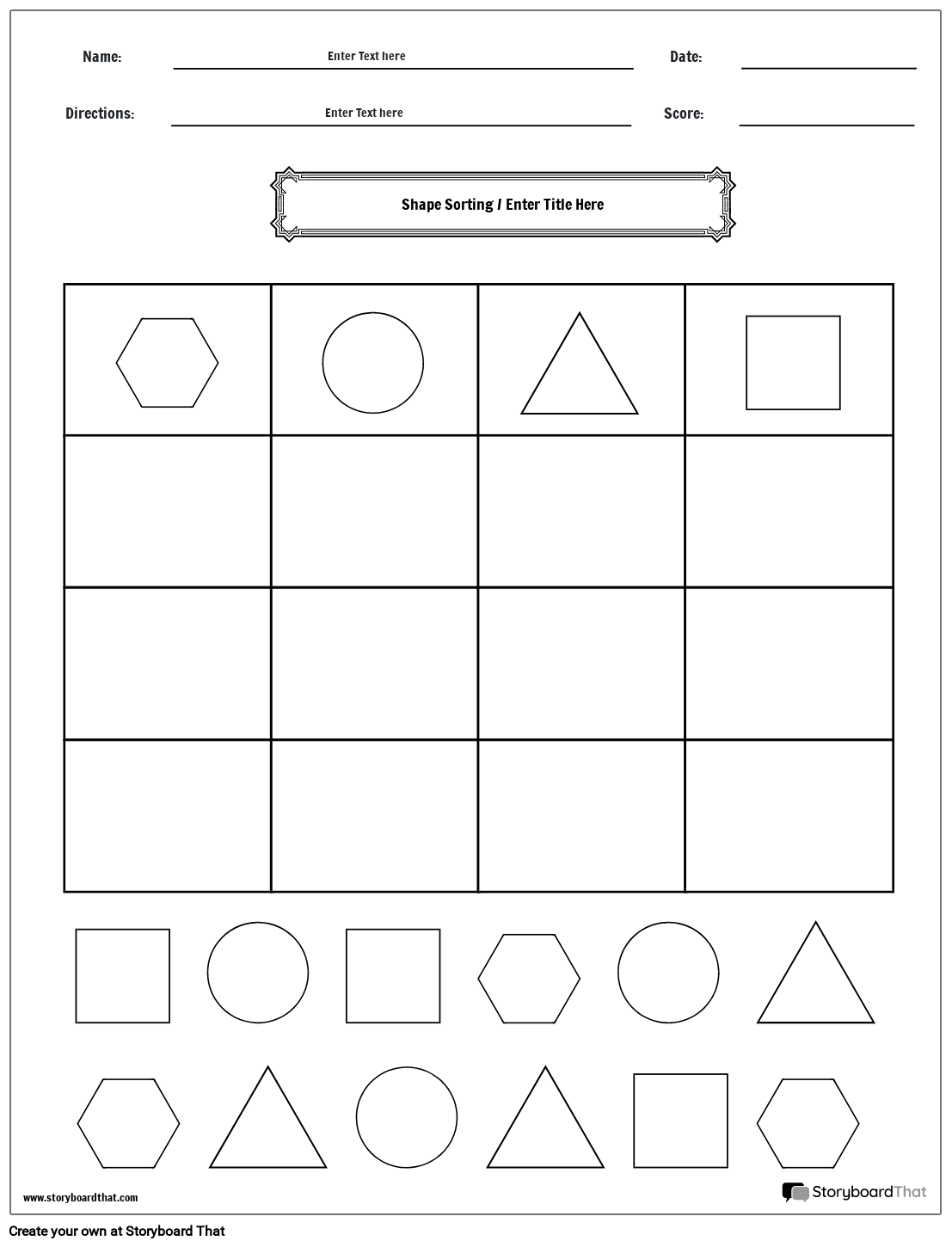Free Shape Sorting Worksheets Customize And Print