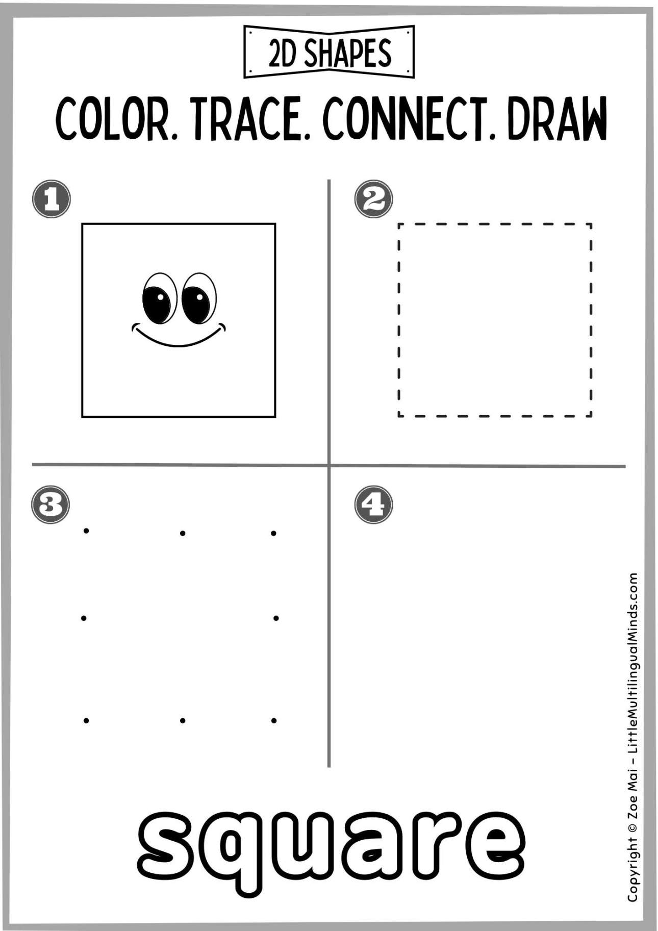 Free Shape Tracing Worksheets Preschool And Kindergarten Worksheets Library