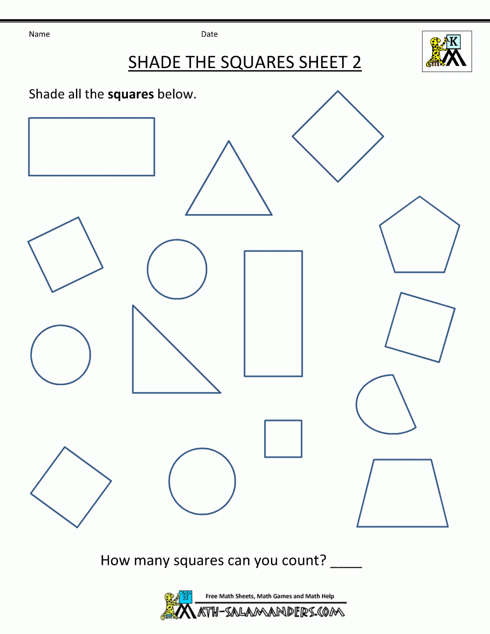 Free Shape Worksheets Kindergarten Free Shape Worksheets Kindergarten
