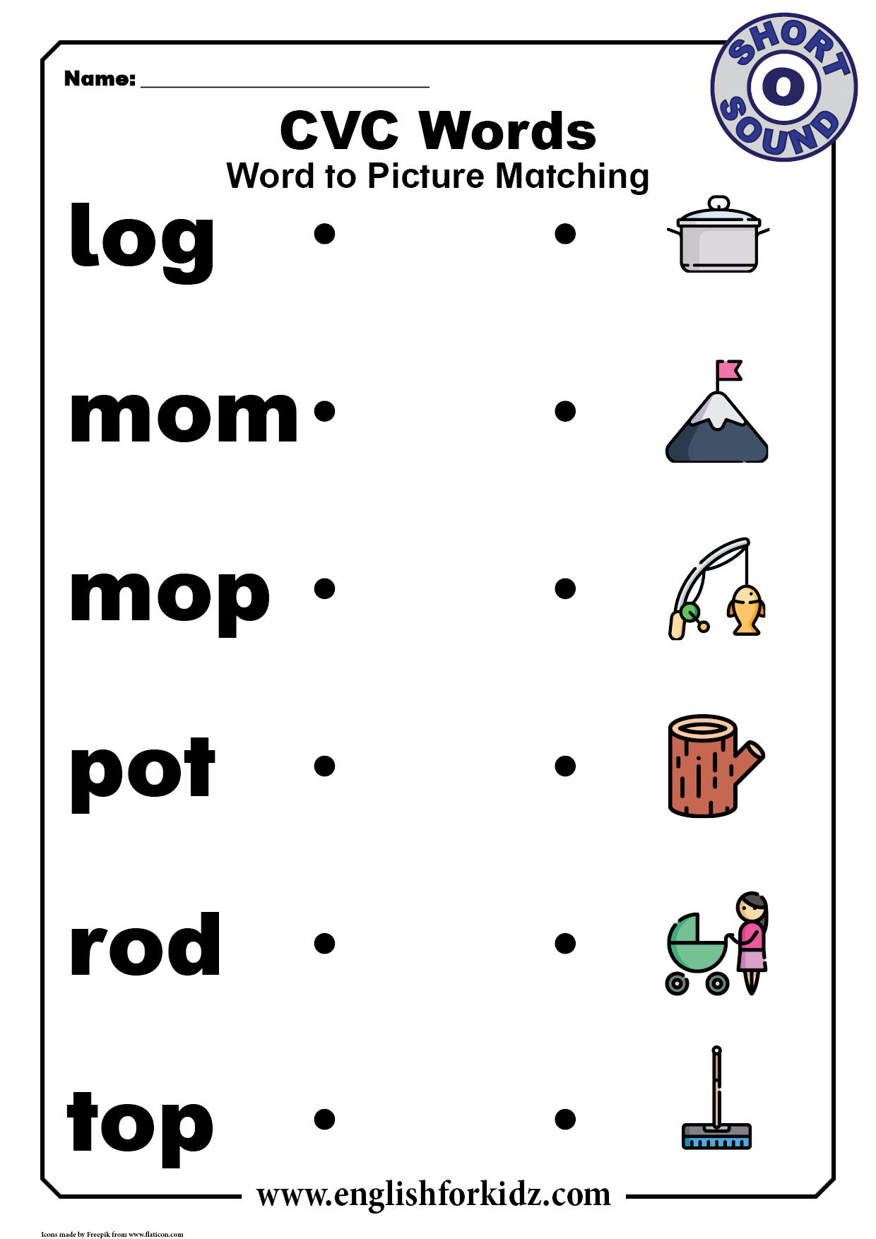 Free Printable Short O Worksheets Pdf