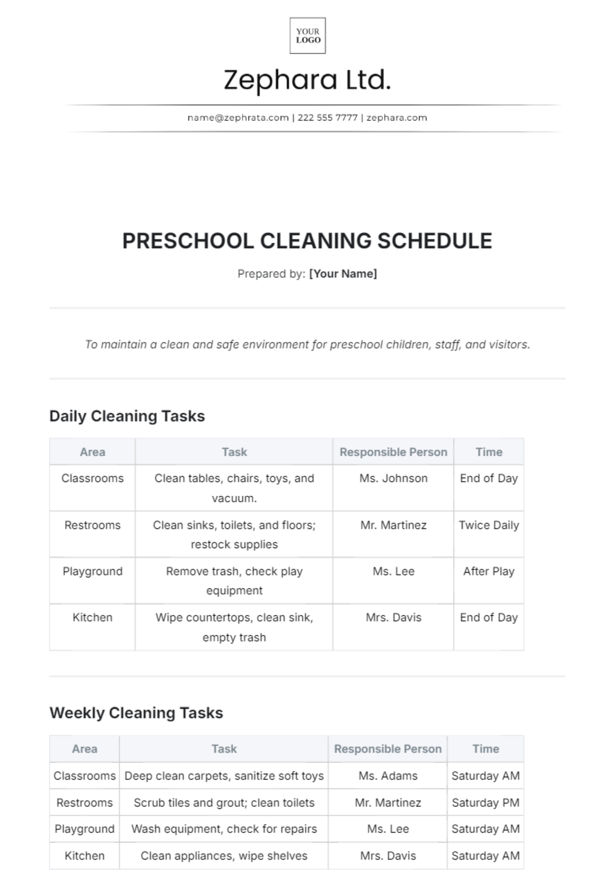 Free Shower Schedule Template To Edit Online