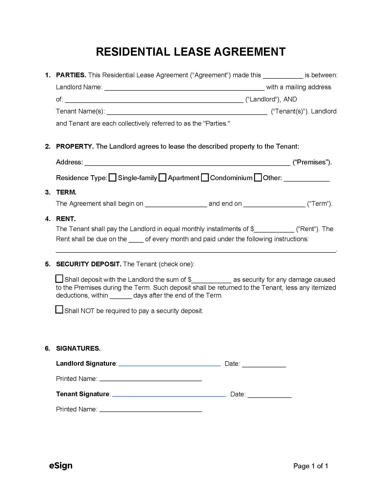 Free Printable Blank Contract Forms Free Printable Blank Contract Forms