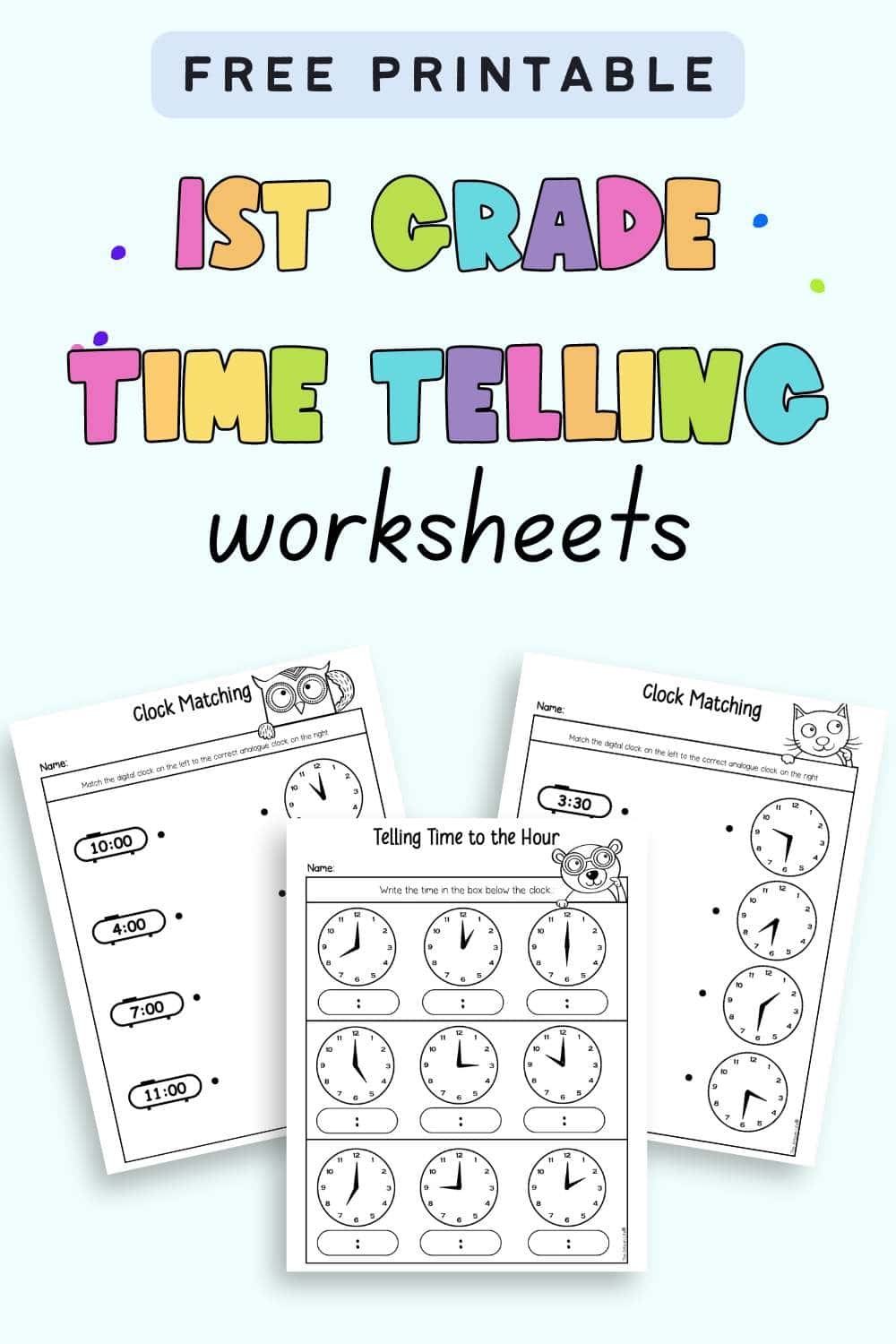 Free Printable Time Worksheets Grade 4