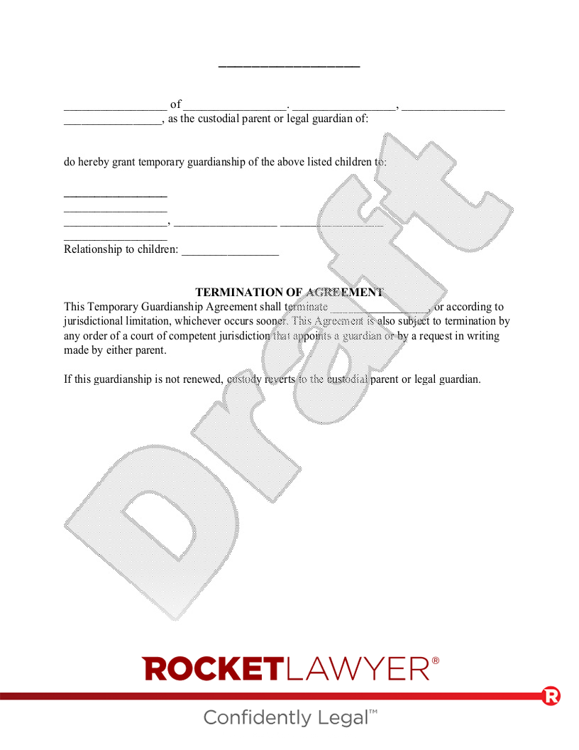 Free Blank Printable Guardianship Forms