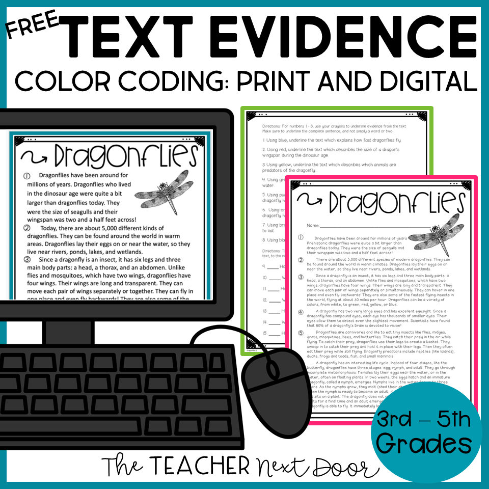 Free Printable Text Evidence Worksheets Free Printable Text Evidence Worksheets