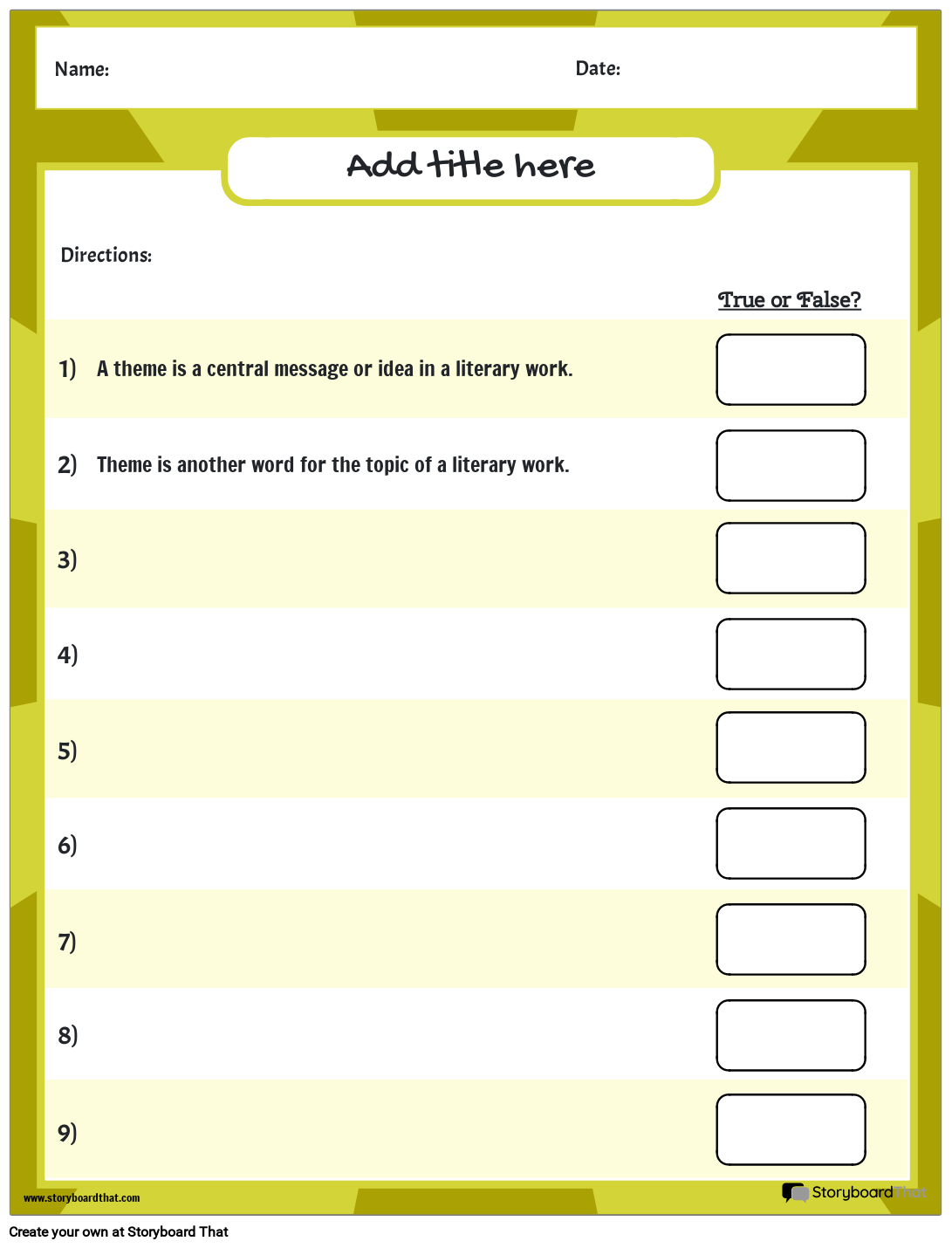 Free Theme Worksheets Identify U0026 Analyze Theme
