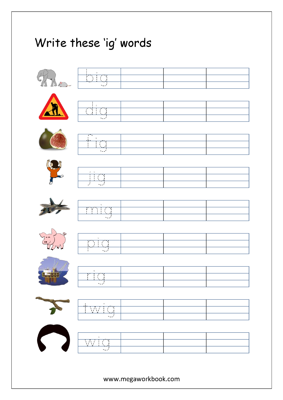 FREE Three letter Words Worksheet Www englishsafari in Cvc Worksheets Library