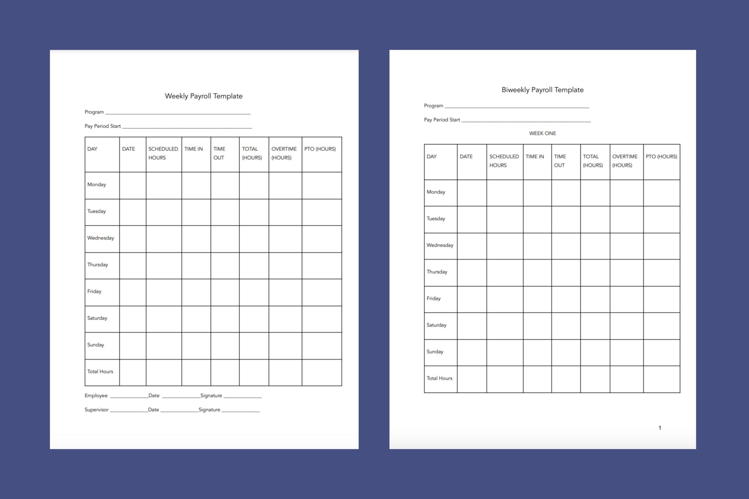 Free Timesheet Template To Process Childcare Payroll