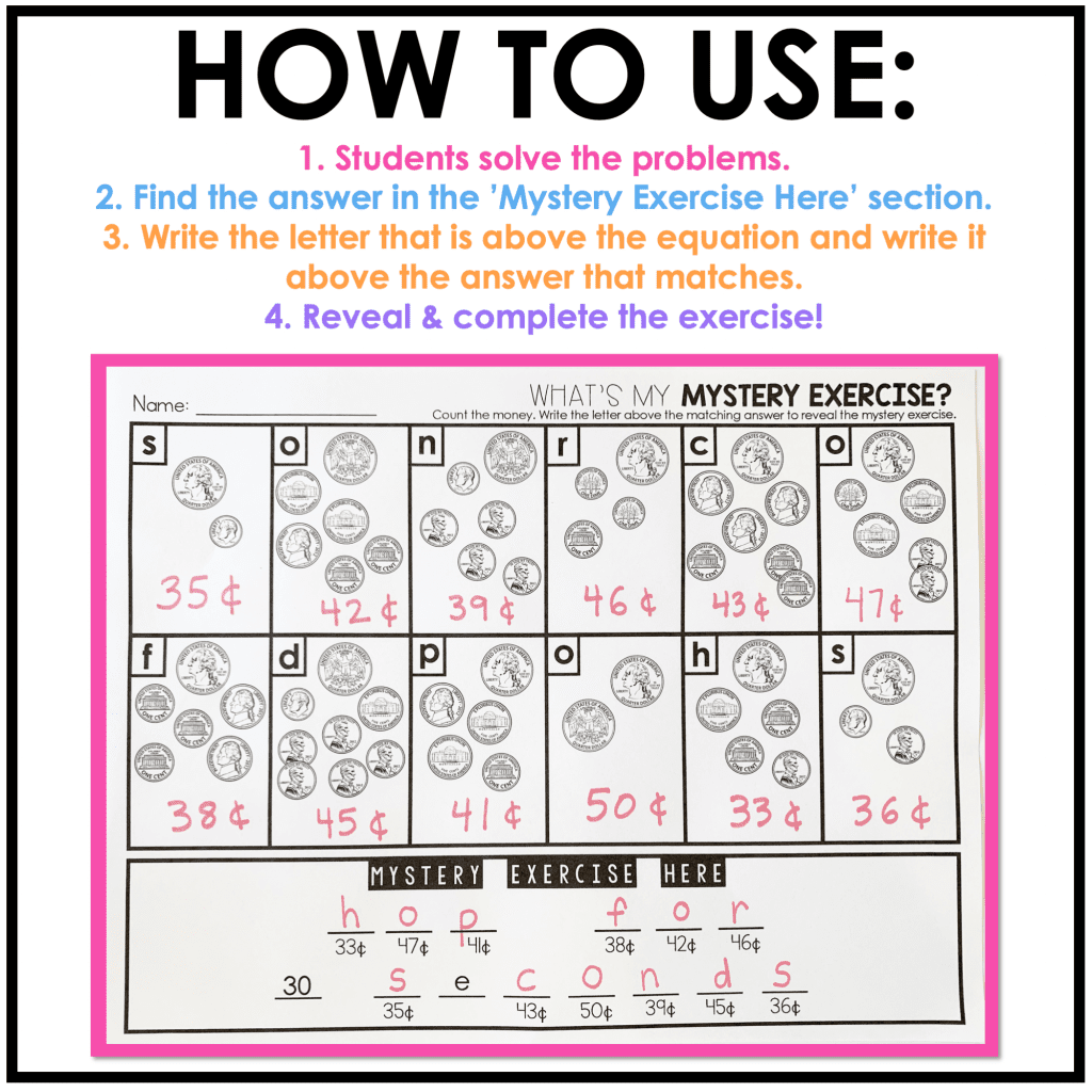 FREE Touch Money Chart You Can Use With Your Students Today 