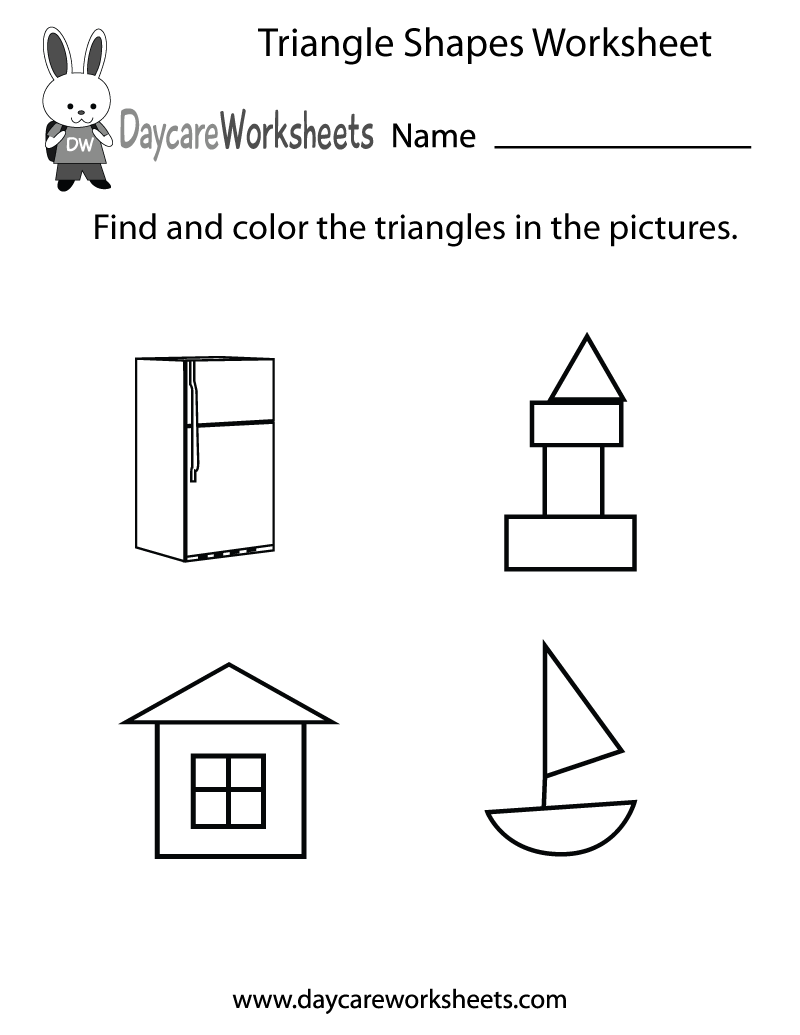 Free Triangle Shapes Worksheet For Preschool Free Triangle Shapes Worksheet For Preschool