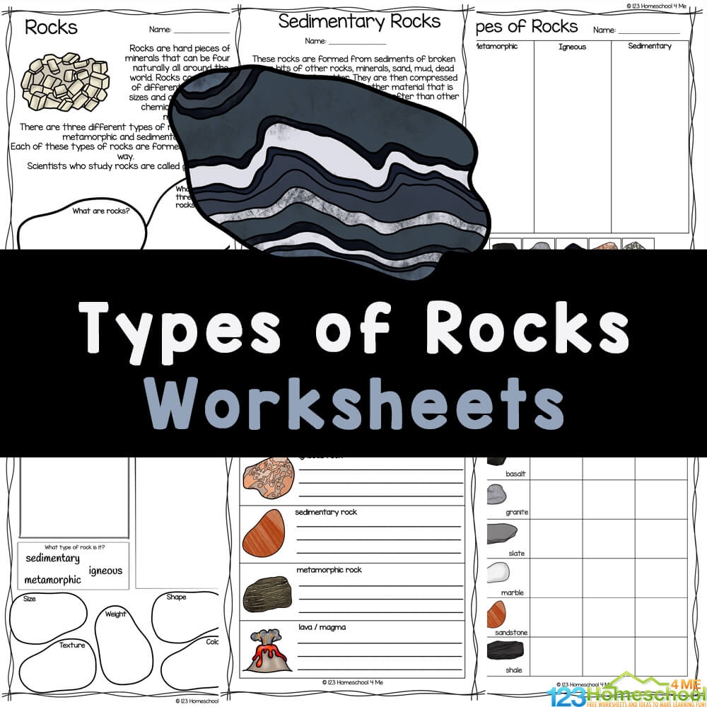 FREE Types Of Rocks Worksheets inlcudes Rock Life Cycle Diagram FREE Types Of Rocks Worksheets inlcudes Rock Life Cycle Diagram