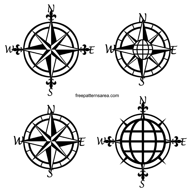 Free Vectorized Images Of The Vintage Nautical Compass Rose Free Vectorized Images Of The Vintage Nautical Compass Rose