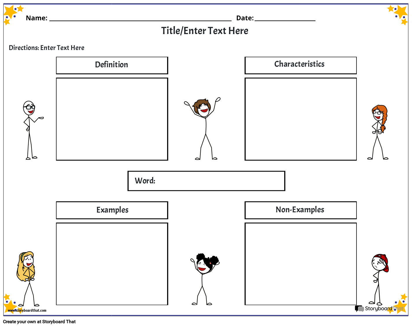 Free Vocabulary Worksheet Templates At StoryboardThat