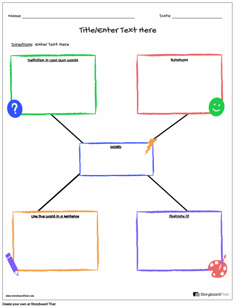 Free Vocabulary Worksheet Templates At StoryboardThat