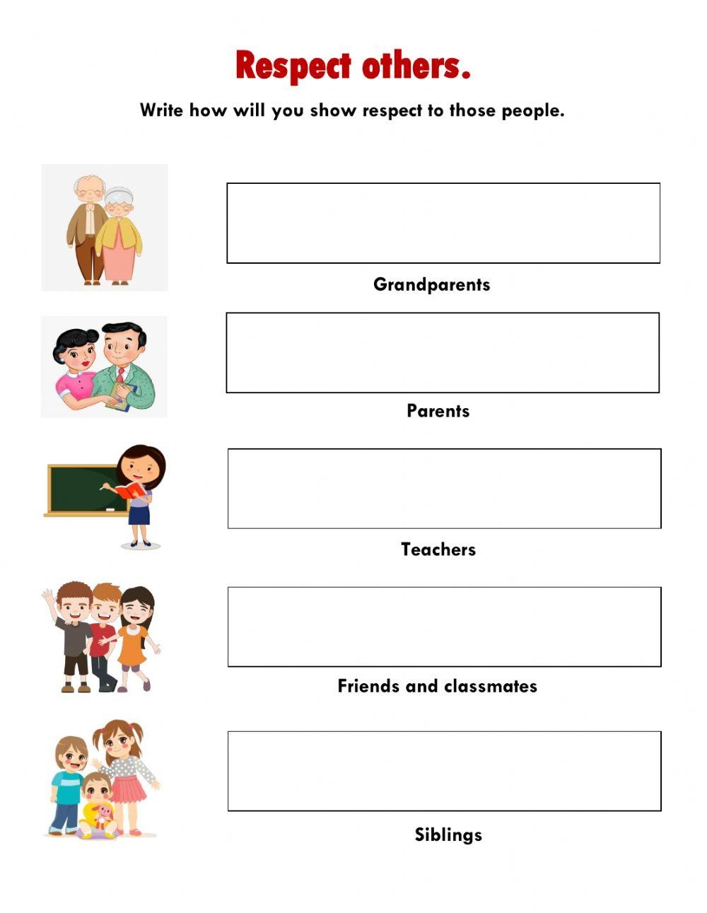 Free Worksheet On Respecting Others Download Free Worksheet On Respecting Others Png Images Free Worksheets On Clipart Library