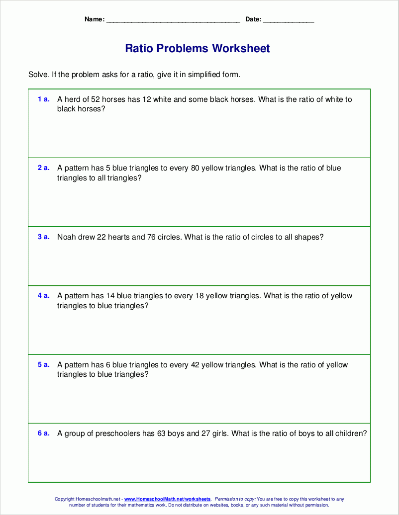 Free Worksheets For Ratio Word Problems Free Worksheets For Ratio Word Problems