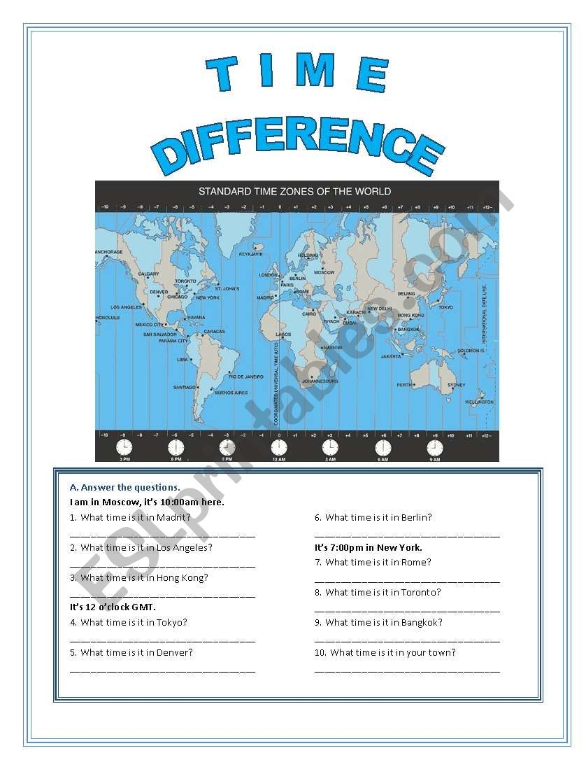 Free World Time Zone Worksheet Download Free World Time Zone Worksheet Png Images Free Worksheets On Clipart Library