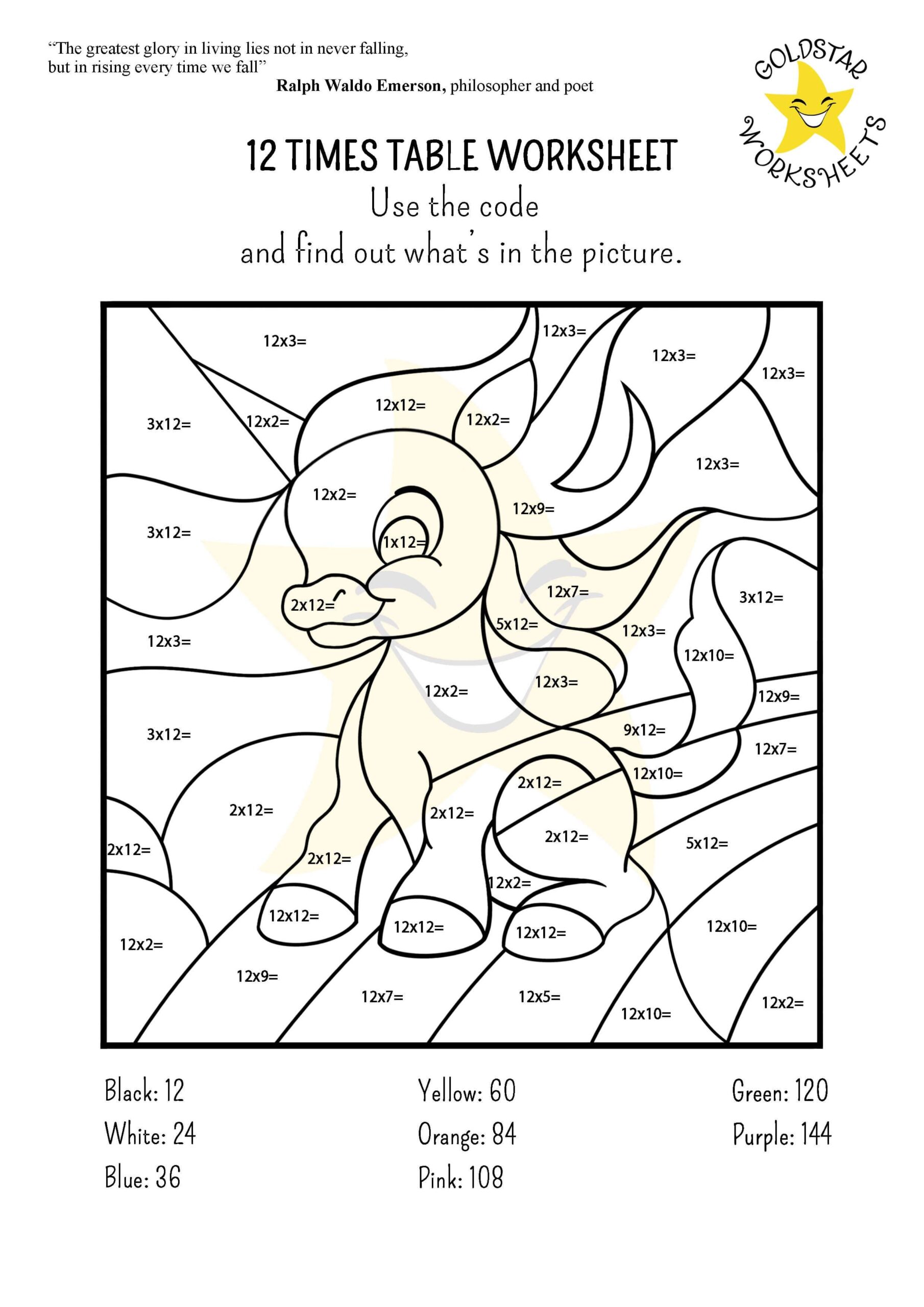 Fun And Free 12 Times Table Worksheets That s Kids Love