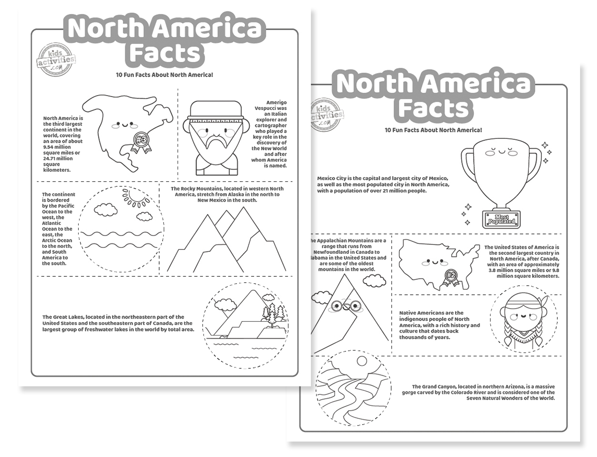 Free Printable Worksheets On North America