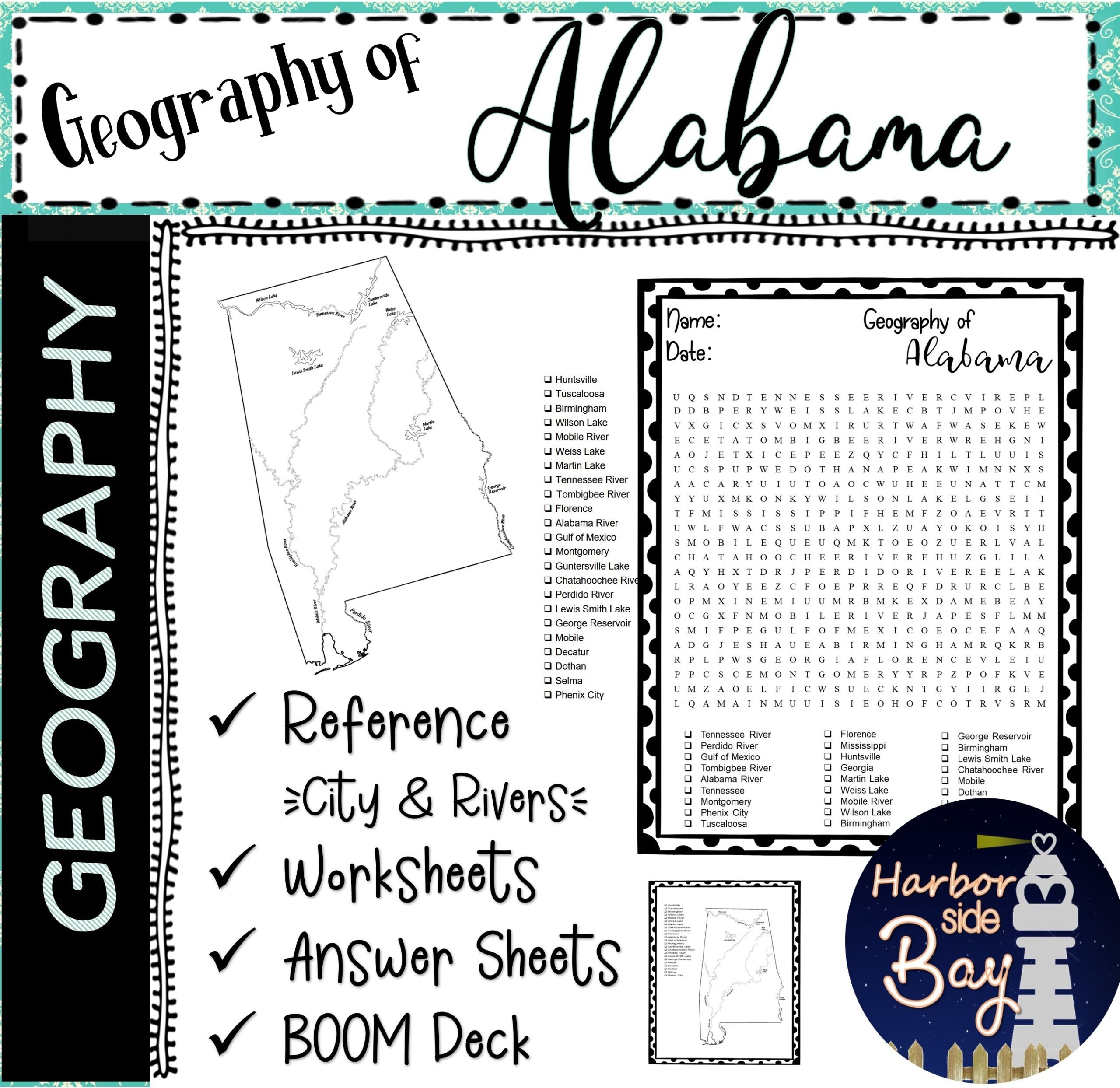 Geography Of Alabama Worksheets Library