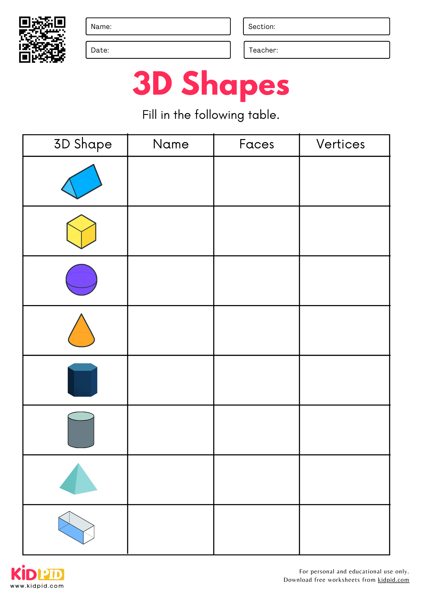 Geometry Worksheets For Grade 3 Kidpid