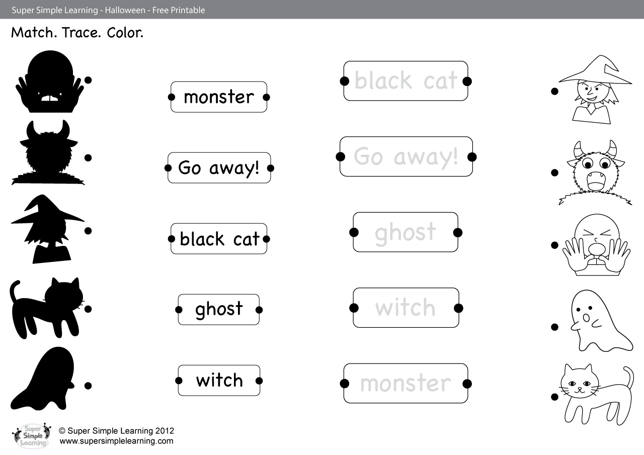Free Printable Traceable Color Words Worksheets