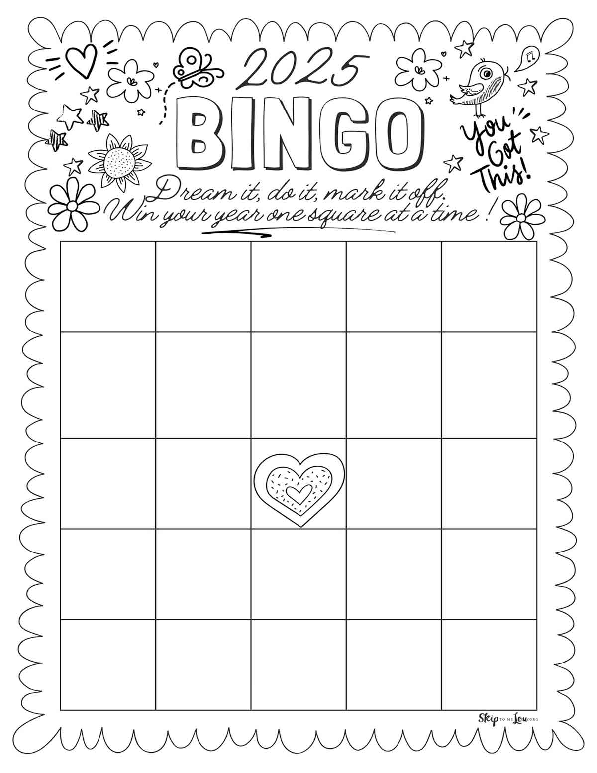 Goals Bingo Skip To My Lou