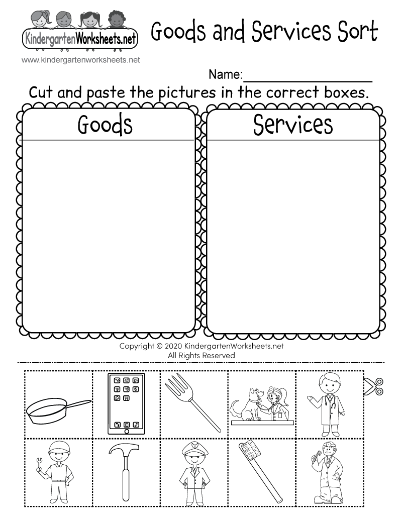 Goods And Services Worksheet Free Printable Digital U0026 PDF