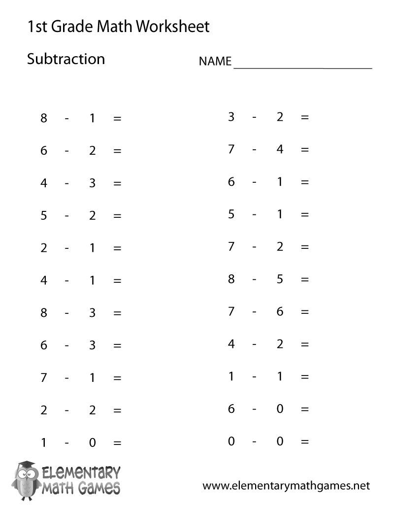 Free Printable Subtraction Worksheets Grade 2
