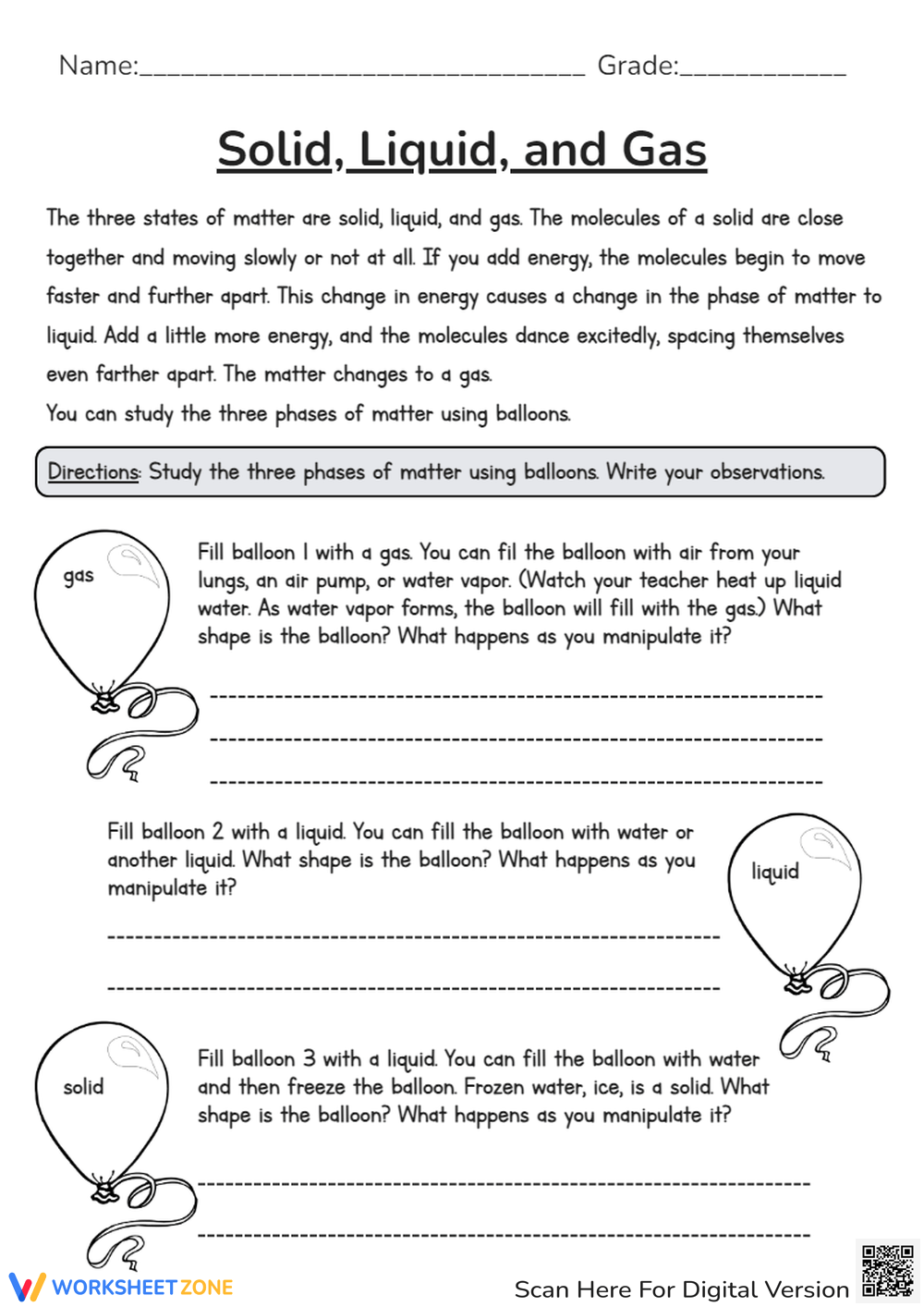 Grade 5 5th Grade Science Worksheets 2025