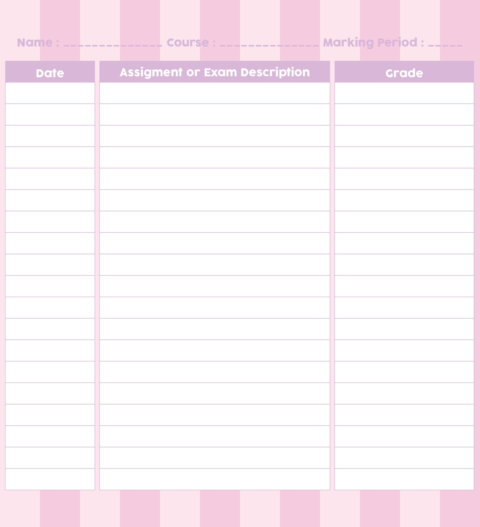 Grade Sheets For Teachers 10 Free PDF Printables Printablee