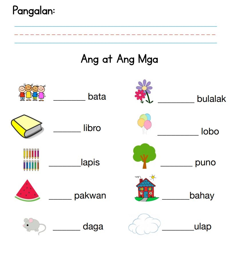 Free Printable Worksheets Grade 1 Filipino