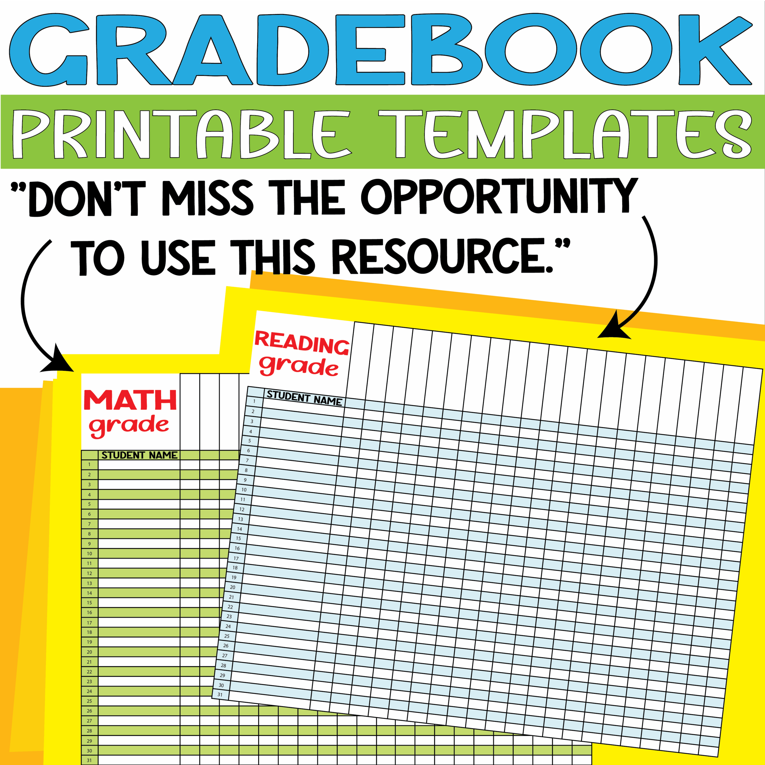 Free Printable Blank Grade Sheet