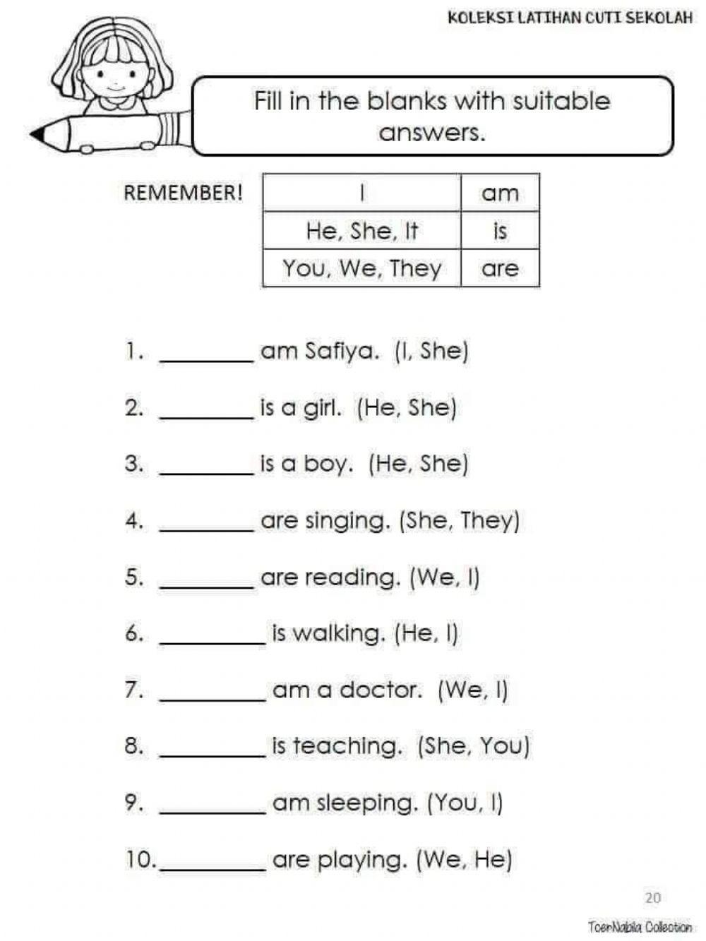 Free Printable Worksheets Grammar Grade 1