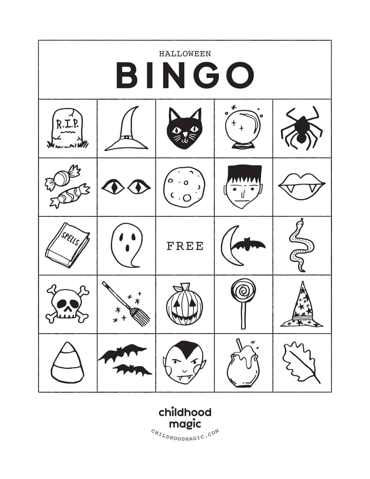 Halloween Bingo Childhood Magic