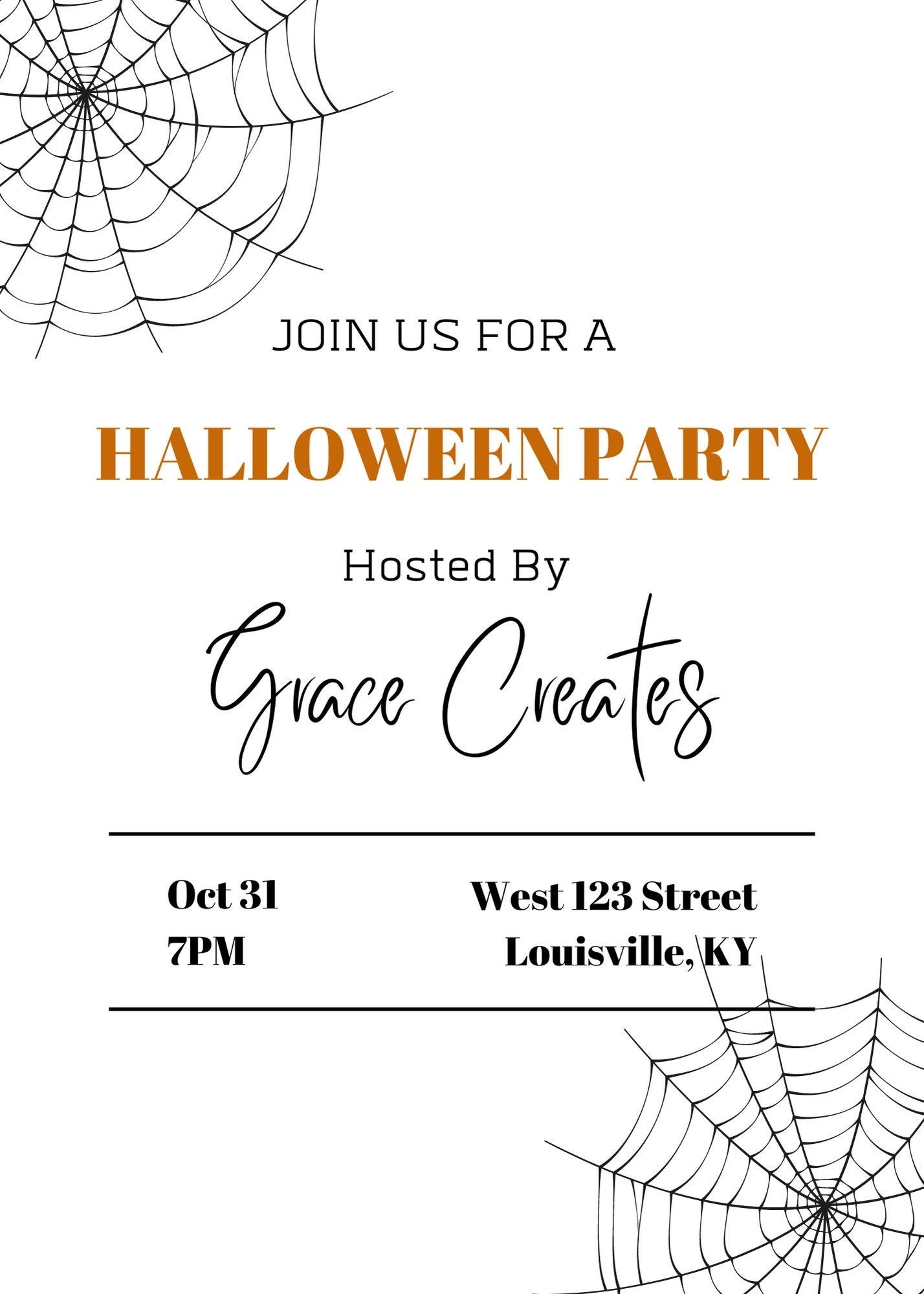 Blank Free Printable Halloween Invitations