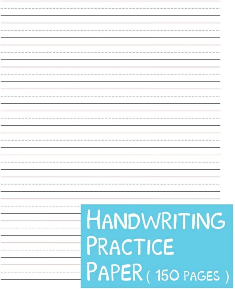 Handwriting Practice Paper For Students Learning To Write Letters 