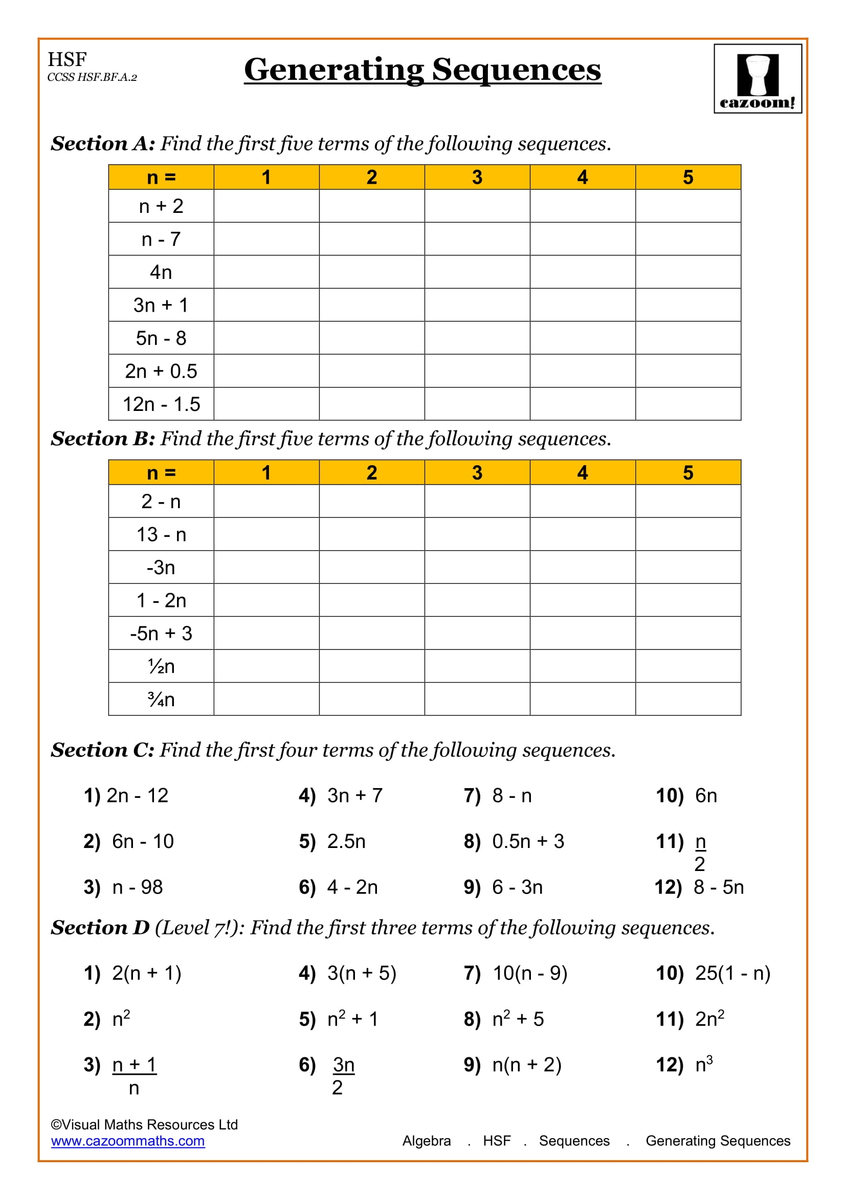 Free Printable Worksheets High School