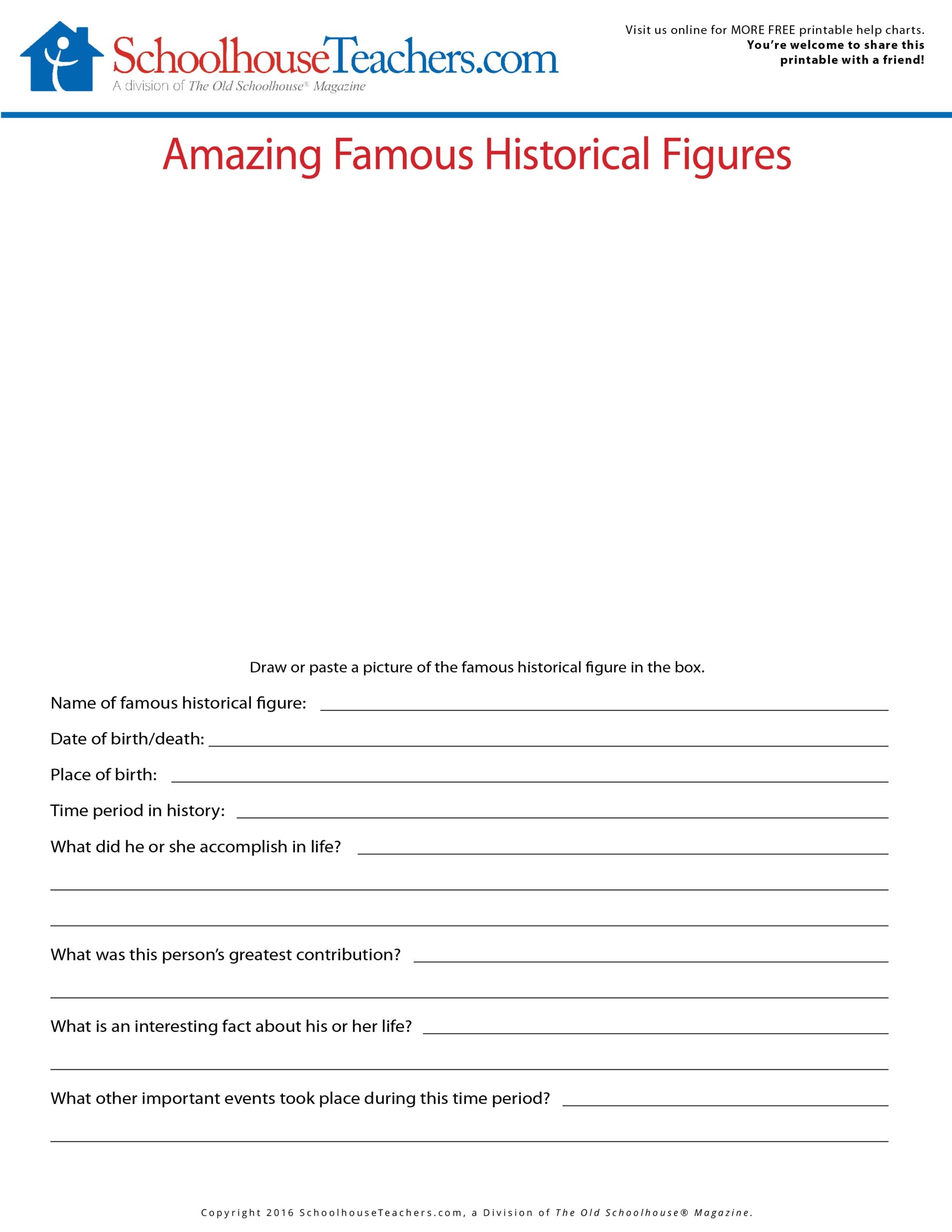 Homeschool Journal Worksheets Historical Famous People Homeschool Journal Worksheets Historical Famous People