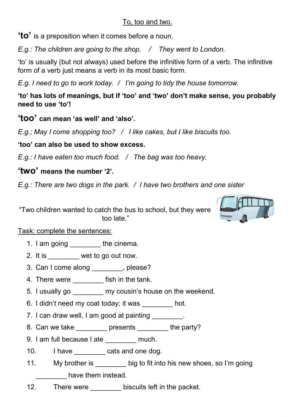 Homophones Task Cards To Too Two Woodward English 