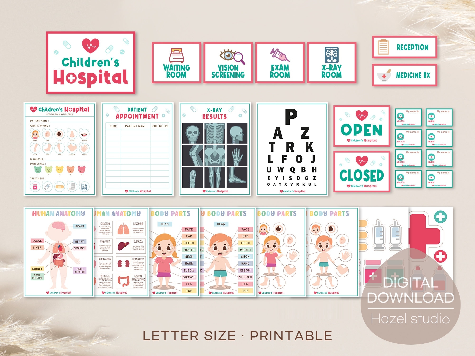 Hospital Worksheet Etsy UK