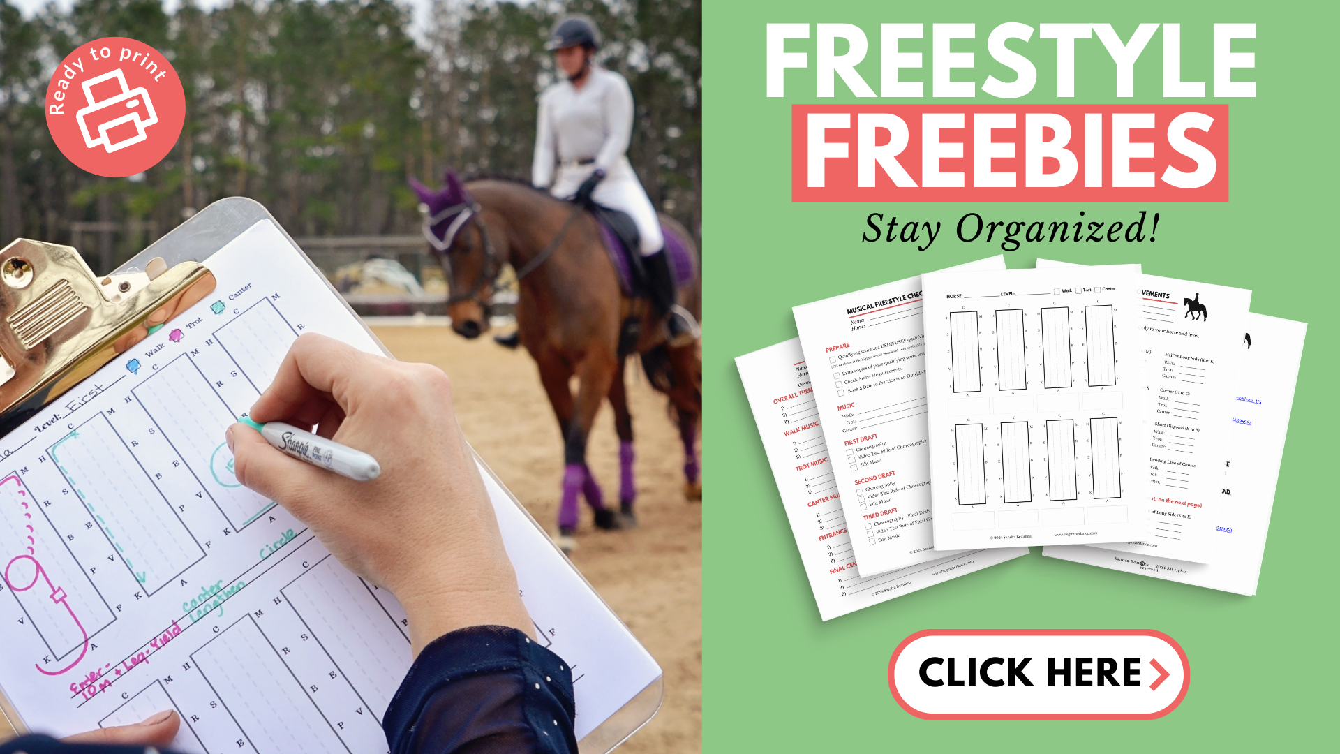Free Blank Printable Dressage Arena Diagram