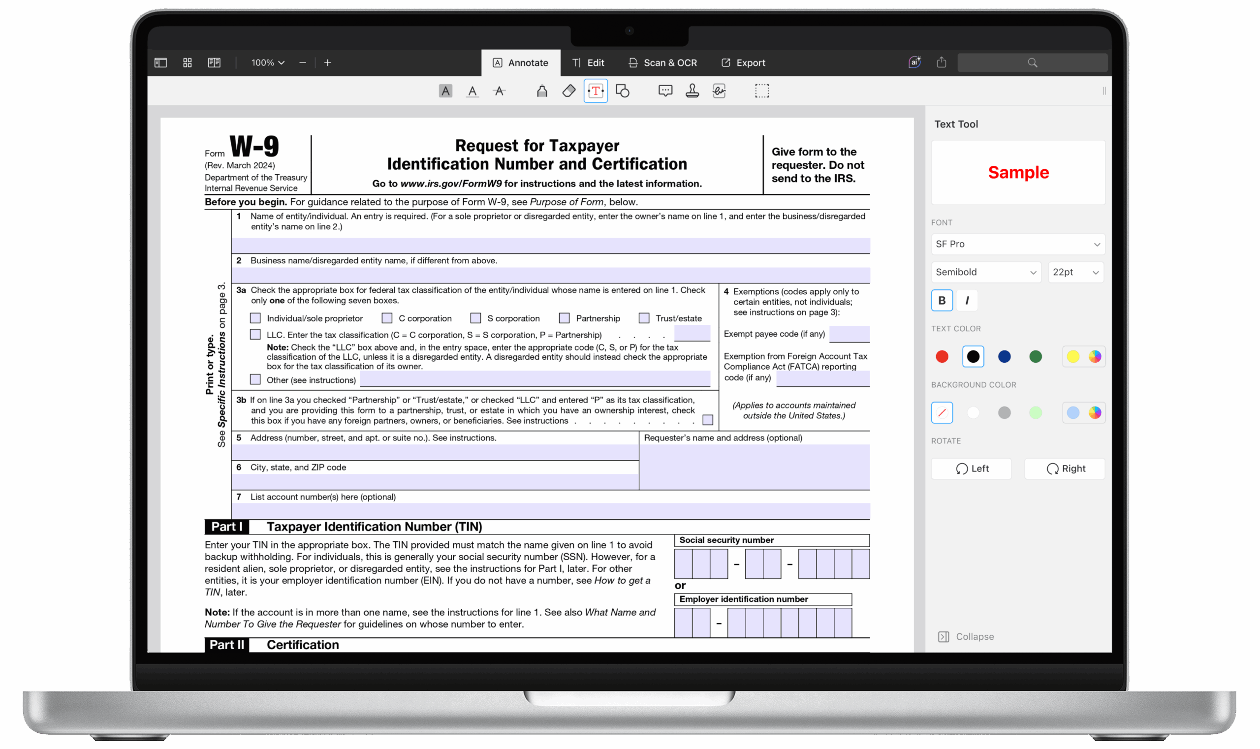 Blank Printable W 9 Form Free