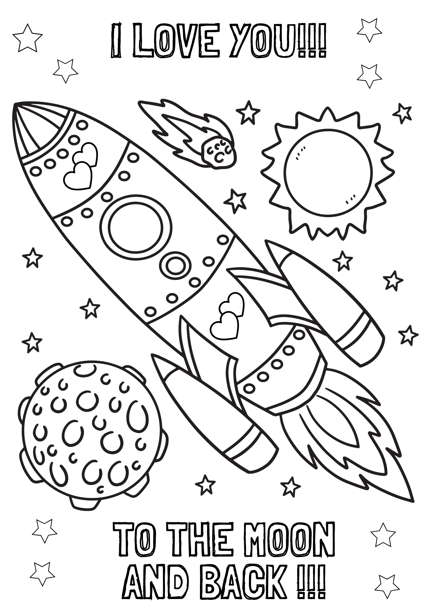 I Love You To The Moon And Back Free Valentine Day Printable