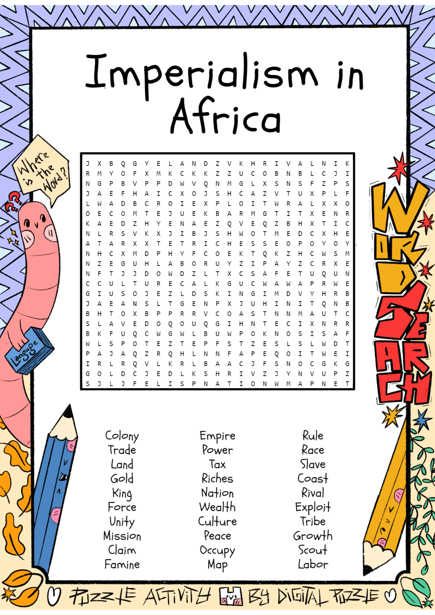 Free Printable Worksheets On Africa