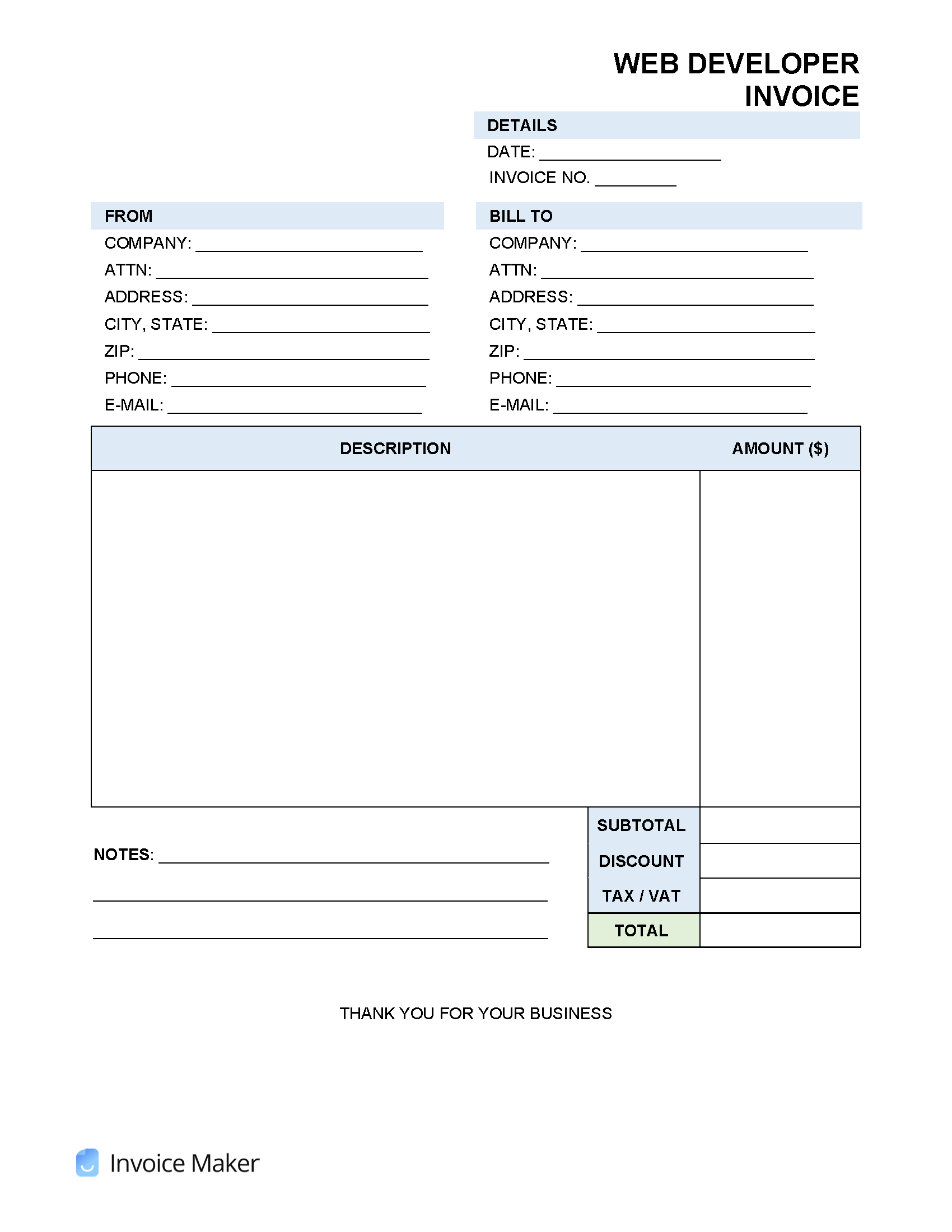Independent Contractor 1099 Invoice Template Invoice Maker Independent Contractor 1099 Invoice Template Invoice Maker