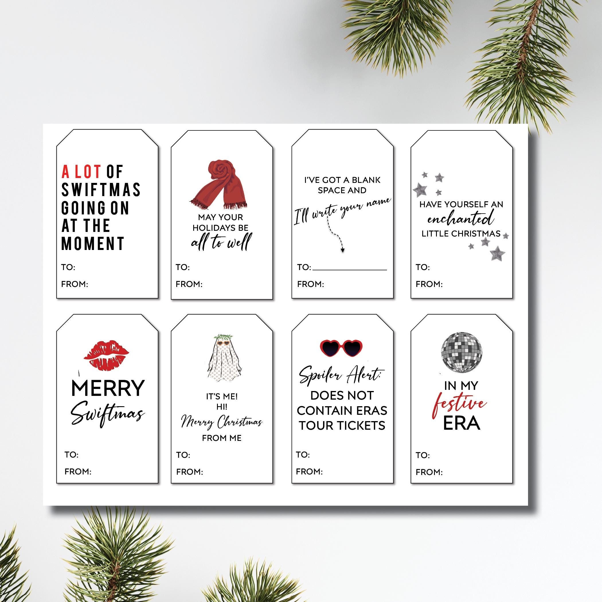 Instant Download Christmas Era Gift Tags Printable Christmas Gift 