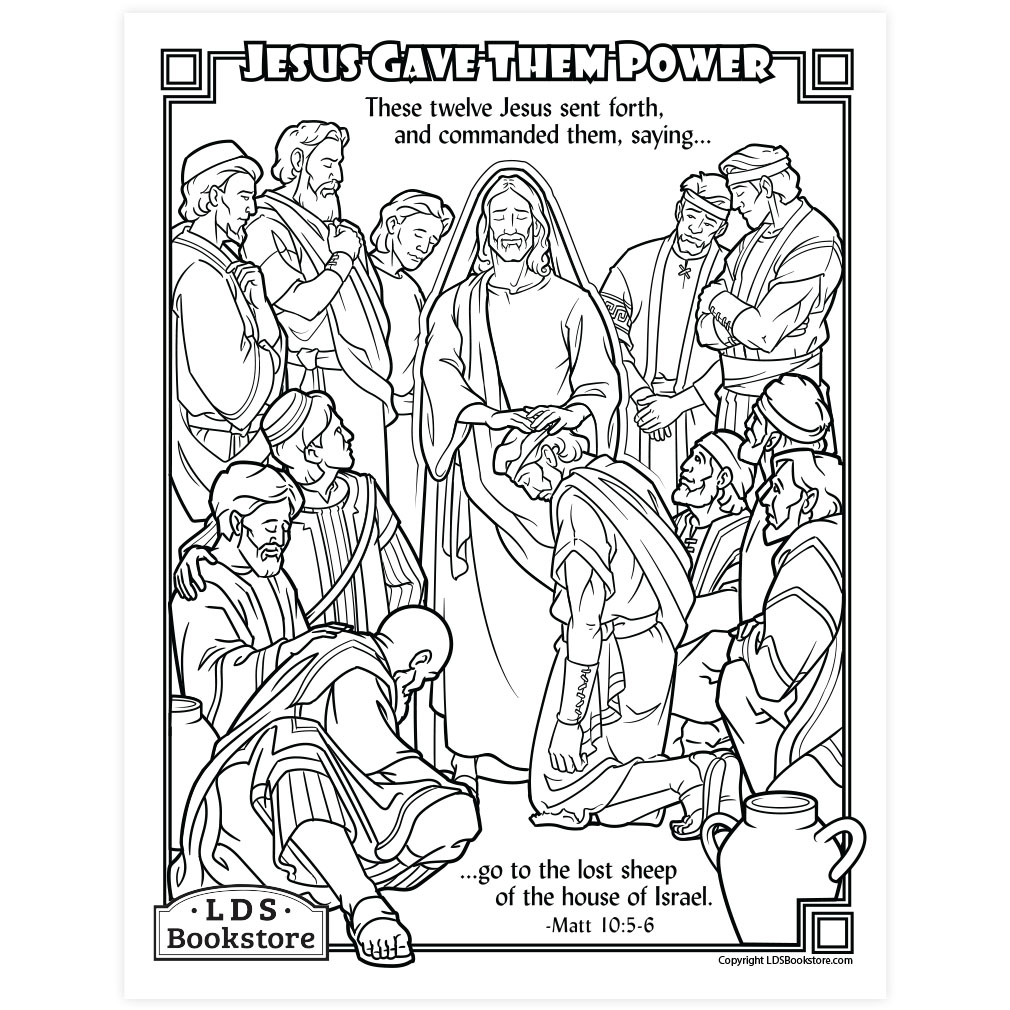 Jesus Calls The Twelve To Preach U0026 Bless Coloring Page Printable