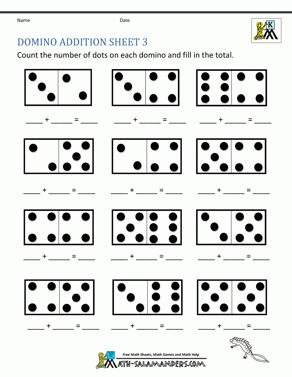Free Printable Senior Kindergarten Math Worksheets